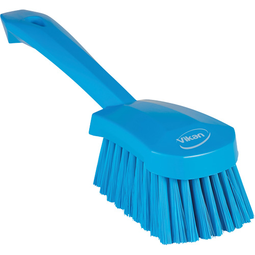 Short-Handled Washing Brush, Soft Bristles, 10-1/2" Long, Blue Kelford