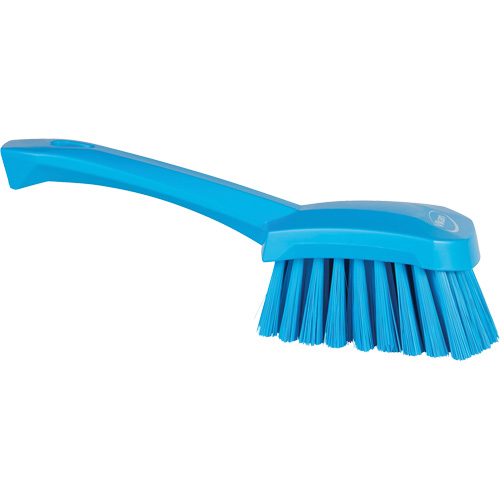 Short-Handled Washing Brush, Soft Bristles, 10-1/2" Long, Blue Kelford