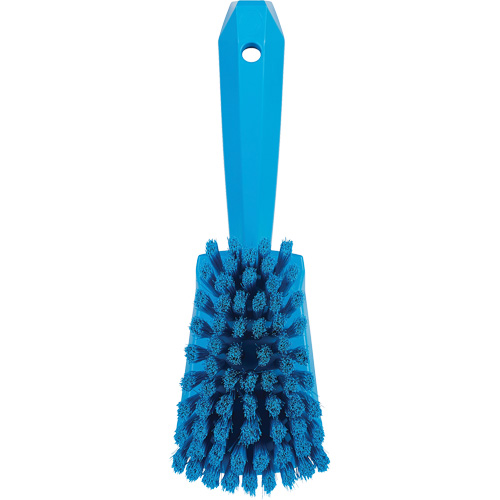 Short-Handled Washing Brush, Soft Bristles, 10-1/2" Long, Blue Kelford