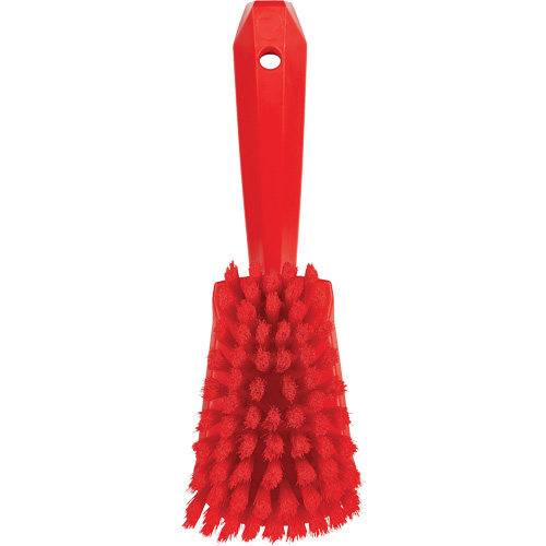 Brosse &agrave; r&eacute;curer avec manche court, Soies Doux, Longueur de 10-1/2", Rouge Kelford