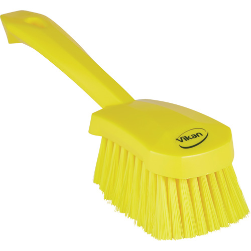 Short-Handled Washing Brush, Soft Bristles, 10-1/2" Long, Yellow Kelford
