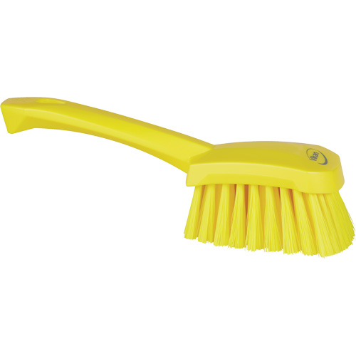 Short-Handled Washing Brush, Soft Bristles, 10-1/2" Long, Yellow Kelford