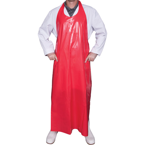 Top Dog 8 Mil. Apron, Polyurethane, 50" L x Red Kelford