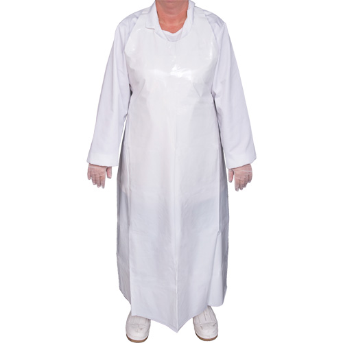 Tablier Top Dog de 8 mil, Polyur&eacute;thane, 45" lo x Blanc Kelford