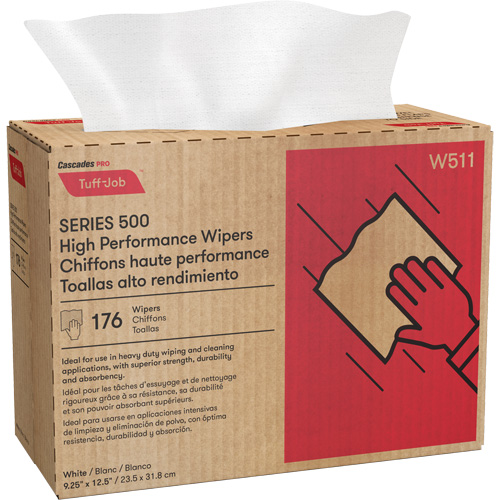 Pro Tuff-Job&reg; High Performance Spunlace Wipers, All-Purpose, 12-1/2" L x 9-1/4" W Kelford