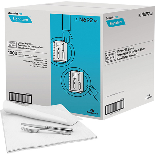 Serviettes de table Pro Signature, 1 pli, 15" x 15" Kelford