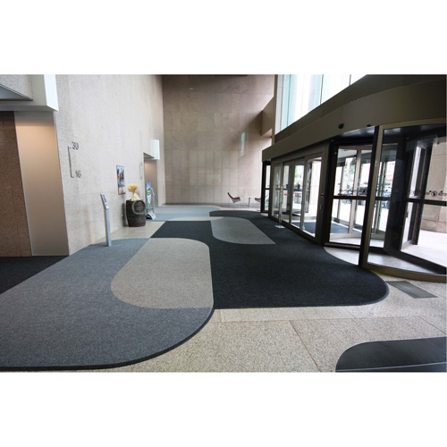 Supreme Knob Entrance Matting, Wiper/Scraper, 13-5/12' x 75-1/2' x 7/16", Charcoal Kelford