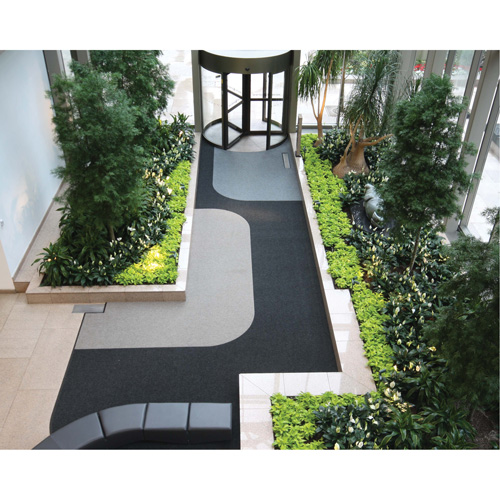 Supreme Knob Entrance Matting, Wiper/Scraper, 13-5/12' x 75-1/2' x 7/16", Charcoal Kelford