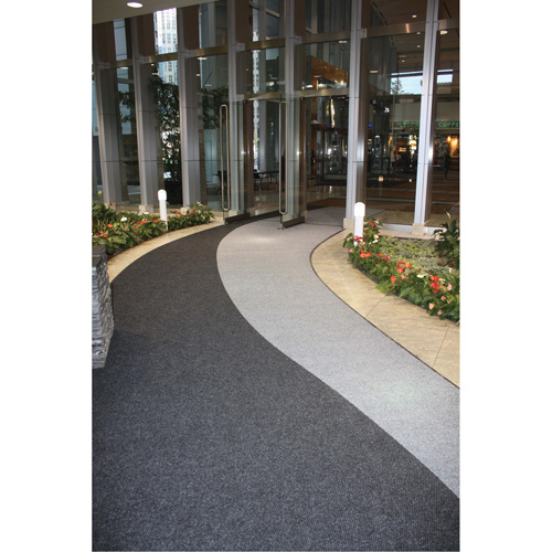 Supreme Knob Entrance Matting, Wiper/Scraper, 13-5/12' x 75-1/2' x 7/16", Charcoal Kelford