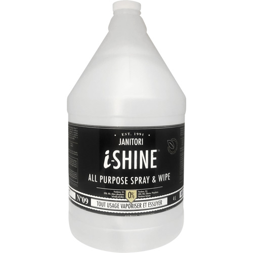 Nettoyant polyvalent &agrave; vaporiser et essuyer Janitori i-Shine, 4 L, Cruche Kelford