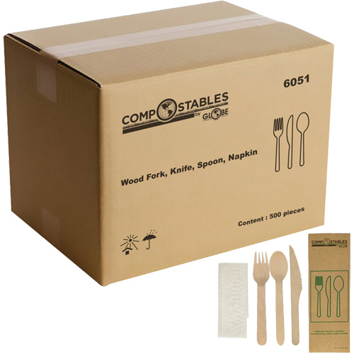 Wood Cutlery Set in Paper Bag Kelford