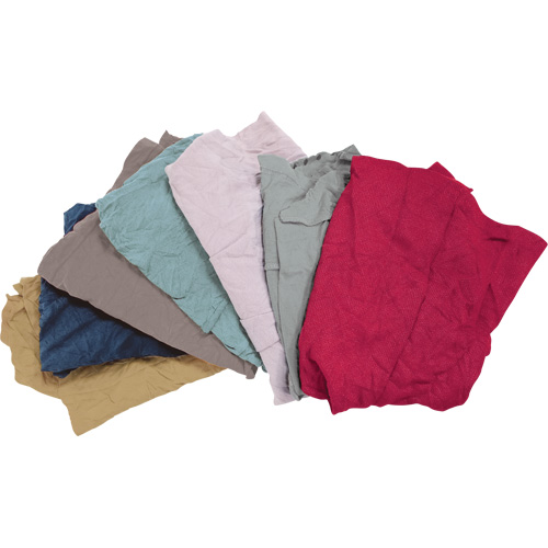 Recycled Material Wiping Rags, Fleece, Mix Colours, 10 lbs. Kelford