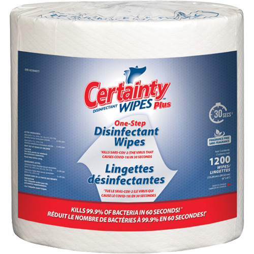 Plus Disinfectant Wipes, 8" x 6", 1200 Count Kelford