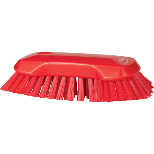 Hand Brush, Extra Stiff Bristles, 9-1/10" Long, Red Kelford