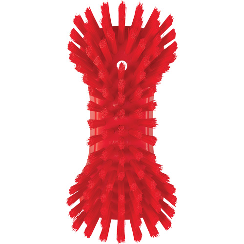 Hand Brush, Extra Stiff Bristles, 9-1/10" Long, Red Kelford