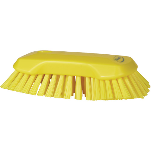 Hand Brush, Extra Stiff Bristles, 9-1/10" Long, Yellow Kelford