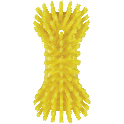 Hand Brush, Extra Stiff Bristles, 9-1/10" Long, Yellow Kelford
