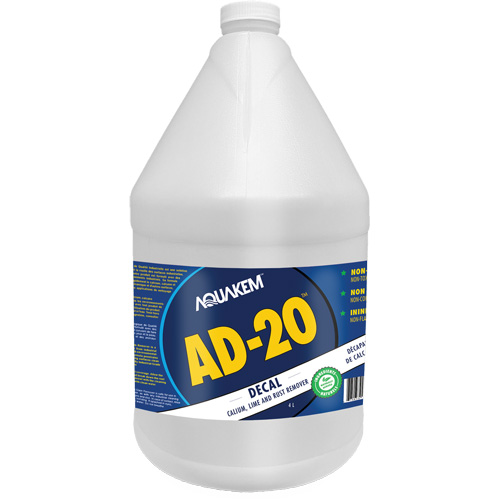 AD20 Decal Eco-Friendly Industrial Grade Calcium, Lime & Rust Stain Remover White Label, Jug Kelford