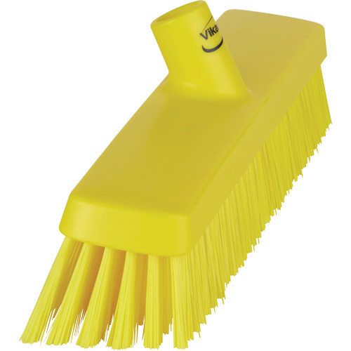 Push Broom Head, Fine/Stiff Bristles, 16-1/2", Polyester/Polypropylene, Yellow Kelford