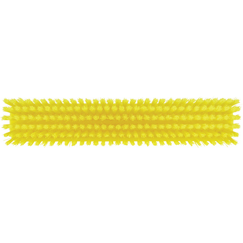 Push Broom Head, Fine/Stiff Bristles, 16-1/2", Polyester/Polypropylene, Yellow Kelford
