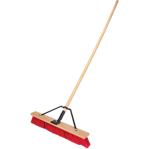 Balai-brosse &agrave; manche renforc&eacute;, 24", Moyen, Soies PVC Kelford