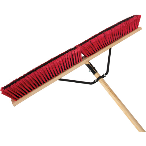 Push Broom with Braced Handle, 36", Medium, PVC Bristles Kelford