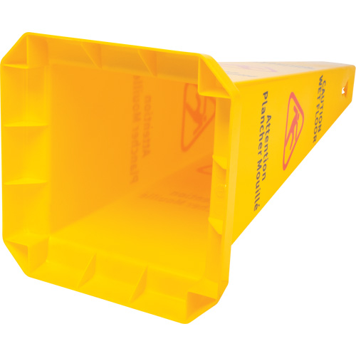 Wet Floor Safety Cone, Bilingual with Pictogram Kelford