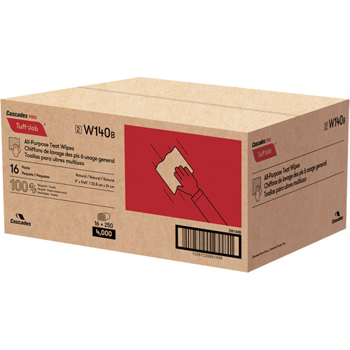 PRO Tuff-Job&reg; Teat Wipes, All-Purpose, 10-1/4" L x 9-1/8" W Kelford