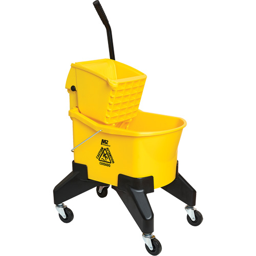Grizzly Mop Wringer & Bucket, Down Press, 8 US Gal. (32 Quart), Yellow Kelford