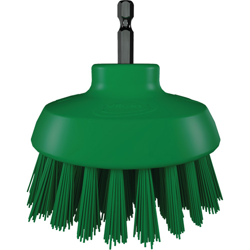 Brosse ronde HyDrive pour perceuse, Soies Tr&egrave;s ferme, Longueur de 3-1/10", Vert Kelford