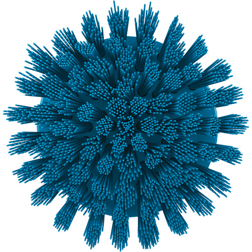 Brosse ronde HyDrive pour perceuse, Soies Tr&egrave;s ferme, Longueur de 3-1/10", Bleu Kelford