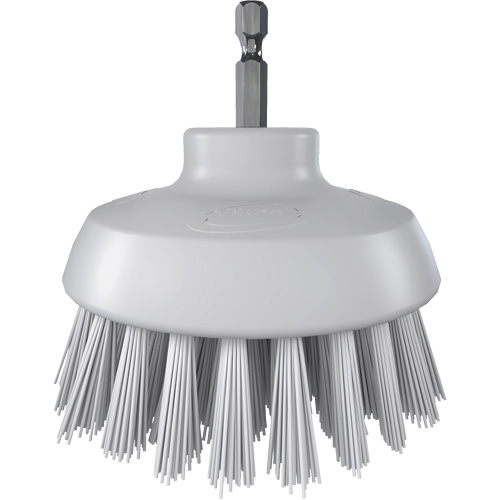 Brosse ronde HyDrive pour perceuse, Soies Tr&egrave;s ferme, Longueur de 3-1/10", Blanc Kelford