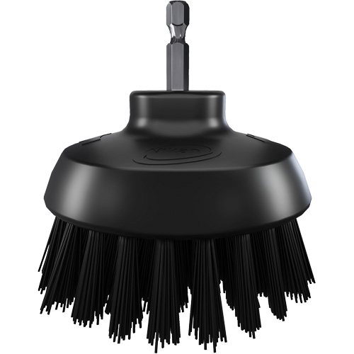 Brosse ronde HyDrive pour perceuse, Soies Tr&egrave;s ferme, Longueur de 3-1/10", Noir Kelford