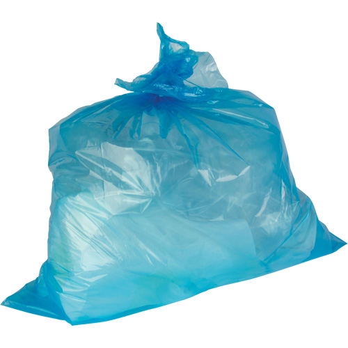 Industrial Garbage Bags, Strong, 35" W x 50" L, 0.9 mils, Blue, 194 L (44 Gal.) Capacity Kelford