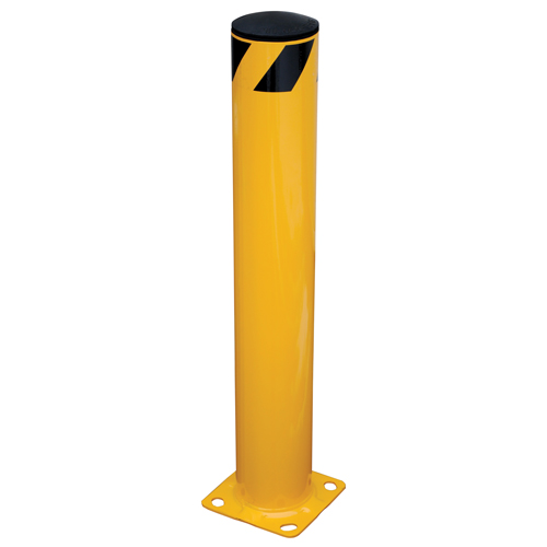 Safety Bollard, Steel, 36" H x 5.5" W, Yellow Kelford