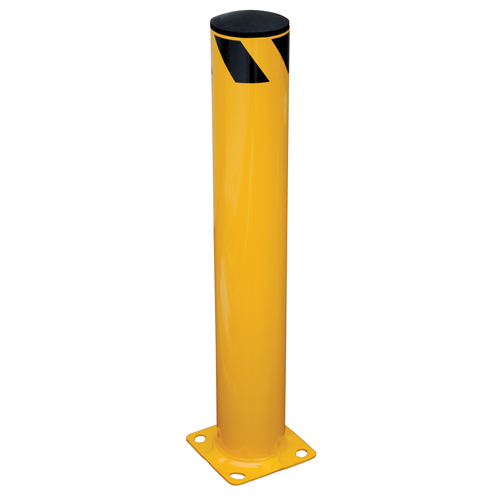 Safety Bollard, Steel, 36" H x 5.5" W, Yellow Kelford