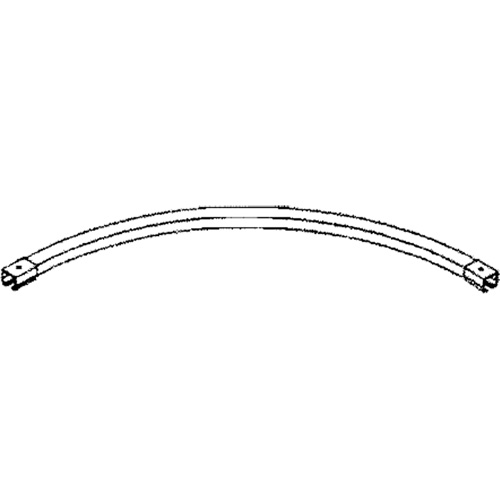 90° Curved Curtain Partition Track with Splicers, 3' L Kelford