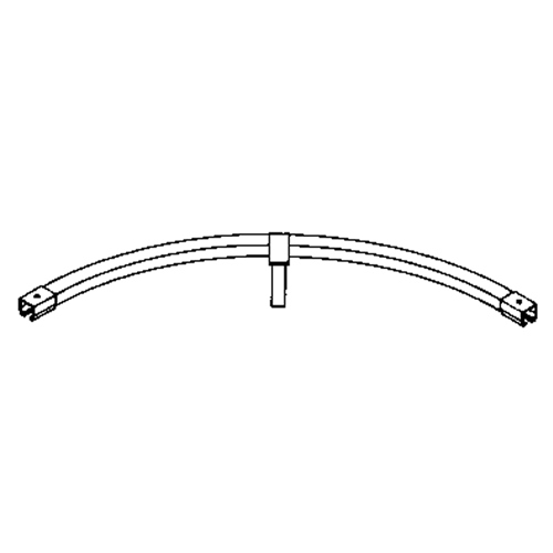 Floor Mounted 90° Curved Curtain Partition Track, 3' L Kelford