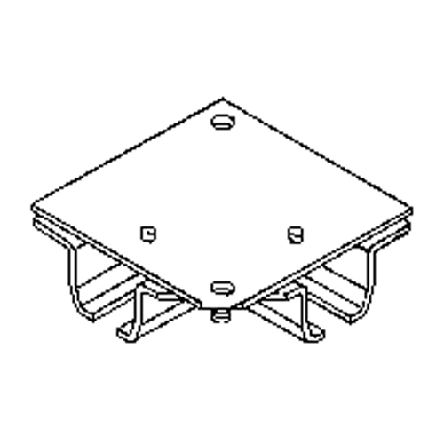 Ceiling Mount Curtain Partition 90° Corner Connector Kelford