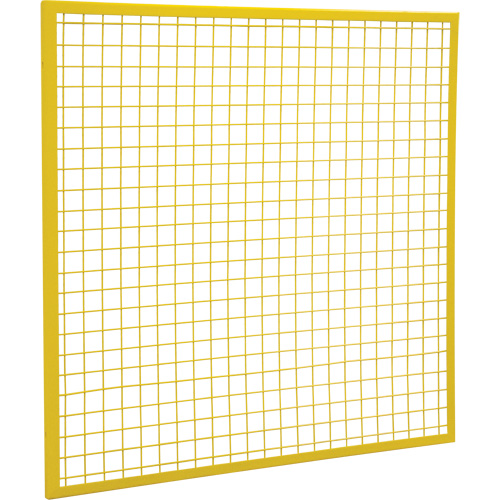 Wire Mesh Partition Components - Panels, 4' H x 4' W, Yellow Kelford