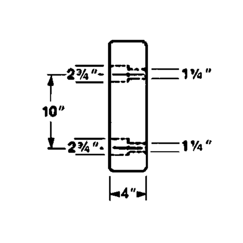 Butoirs de quai en caoutchouc moul&eacute;s, Caoutchouc, 18" la x 4" p x 18" h Kelford