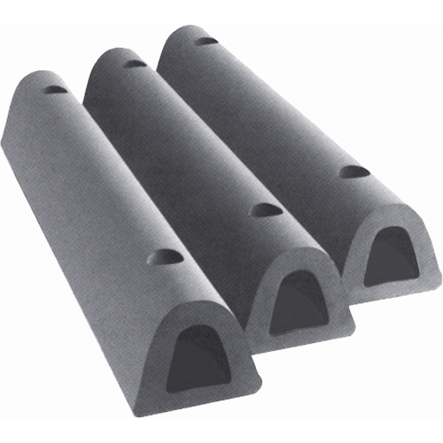 D&eacute;fenses de quai en caoutchouc refoul&eacute;, Caoutchouc, 4-1/2" la x 12" lo x 3-3/4" p Kelford