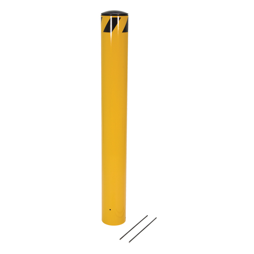 Pour-In-Place Bollards, Steel, 36-1/2" H x 5-9/16" W, Yellow Kelford