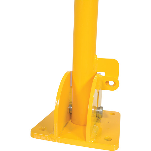 Fold-Down Bollards, Steel, 42" H x 1-3/4" W, Yellow Kelford