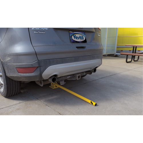 Fold-Down Bollards, Steel, 42" H x 1-3/4" W, Yellow Kelford