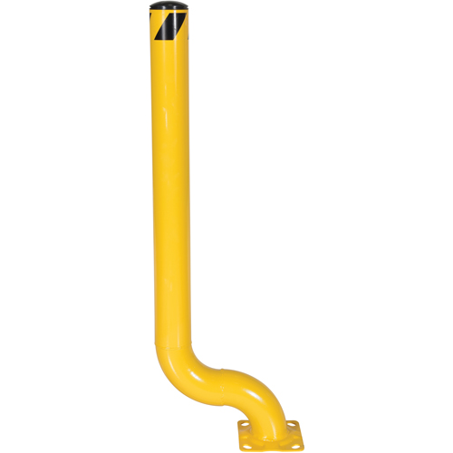 Offset Bollard, Steel, 54" H x 4-1/2" W, Yellow Kelford