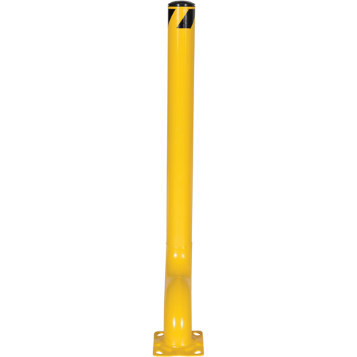 Offset Bollard, Steel, 54" H x 4-1/2" W, Yellow Kelford