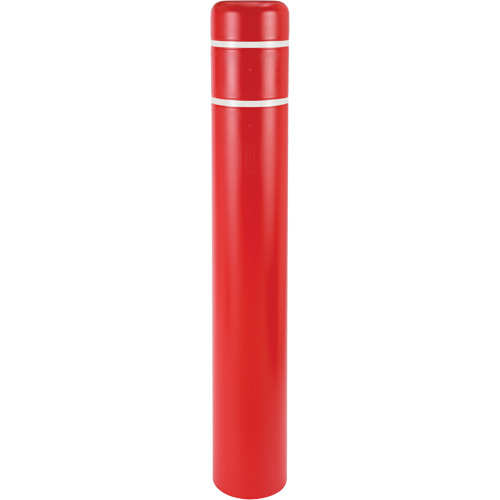 Polyethylene Bollard Covers, 4-1/2" Dia. x 64" L, Red Kelford