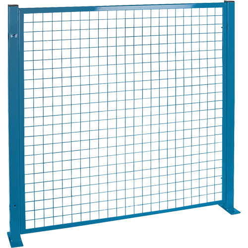Protecteurs de p&eacute;rim&egrave;tre - Style treillis m&eacute;tallique, 4' h x 4' la, Bleu Kelford