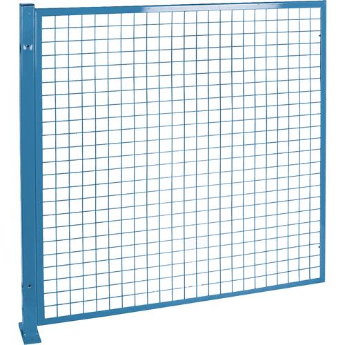 Protecteurs de p&eacute;rim&egrave;tre - Style treillis m&eacute;tallique, 4' h x 4' la, Bleu Kelford